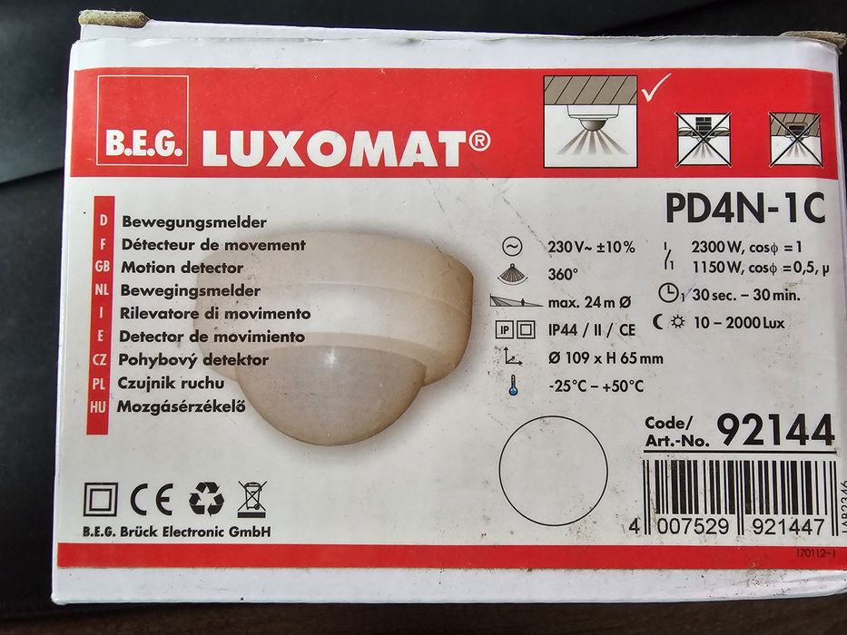 Senzor de miscare LUXOMAT PD4N-1C