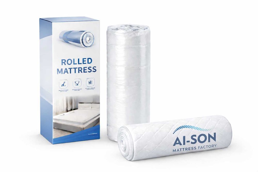 Матрас с латексом — скрученный, ортопедический