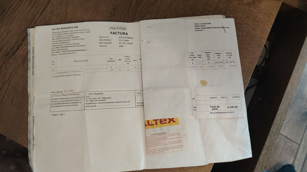 Vând scuter electric