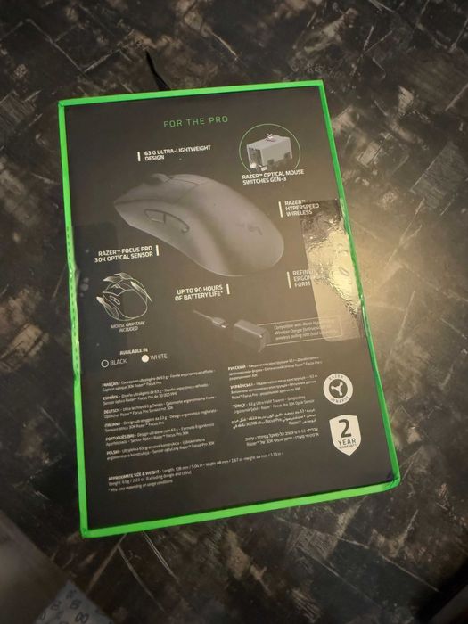 Mouse gaming wireless Razer DeathAdder V3 Pro, USB, 30k DPI, negru
