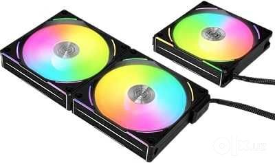 - Комплект вентиляторов Lian Li UNI FAN AL120 V2 Black (3-Pack)