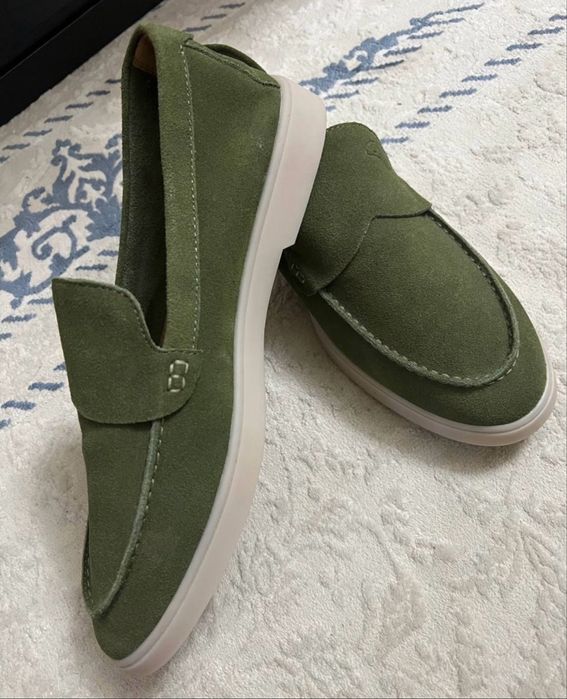 Лоферы Loro Piana свет темно синий