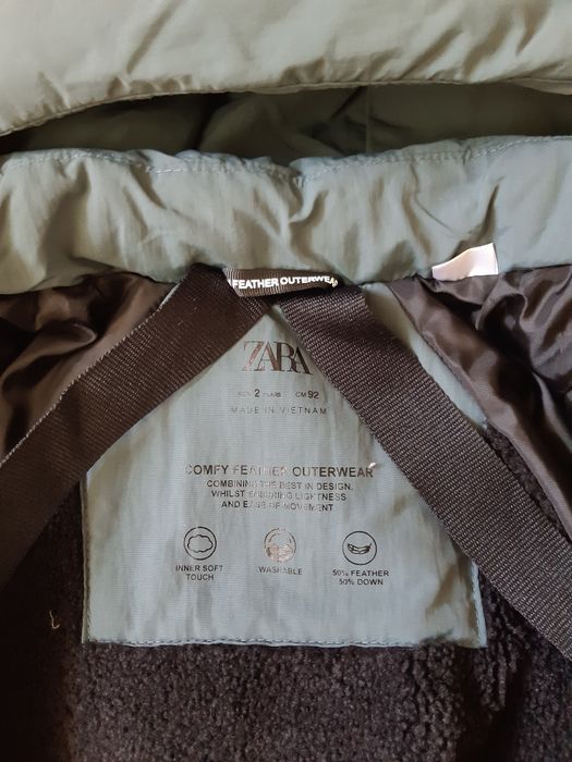 Ново зимно яке Zara с пух, размер 92 см