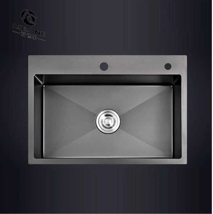 Lichidare stoc chiuveta bucatarie 44x50 negru carbon