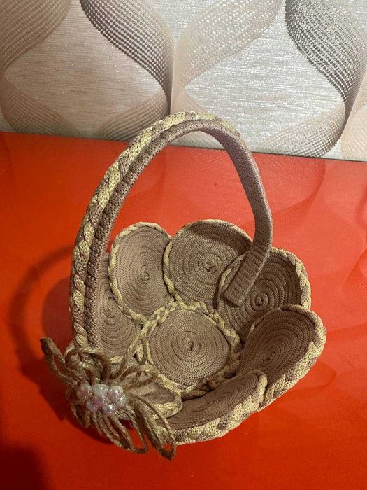 Конфетница из шнура для макраме