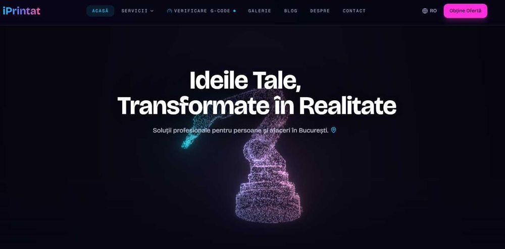 Printare 3D, scanare 3D, prototipare și piese la comanda - iPrintat inginerie