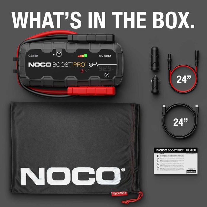 Литиево-йонно Стартово Устройство NOCO BOOST HD GB1500 3000A, 2 години Гаранция, Ново