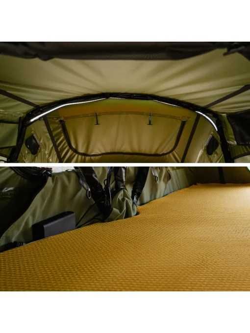 Cort de acoperiș auto CampTalk Whisper 140, pentru 2-3 persoane, 140x310 cm, 65kg, Sky View, compatibil autovehicule mici SUV și 4x4