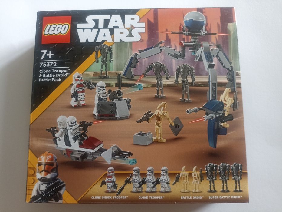 Неразопакован LEGO Star Wars 75372 Clone Trooper & Battle Droid Battle Pack