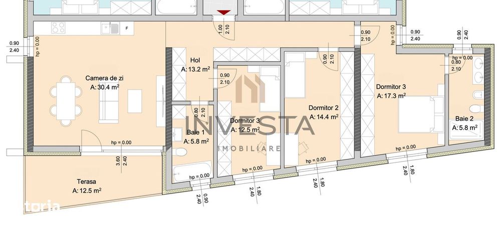 Apartament 4 camere, Marasti – zona The Office, proiect premium