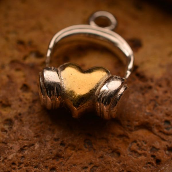 Сребърен медальон 925 „DJ Сърце“ | Талисман за любов към музиката |