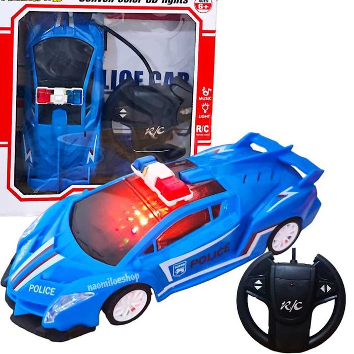 Полицейска кола с дистанционно управление, 3D светлинни ефекти