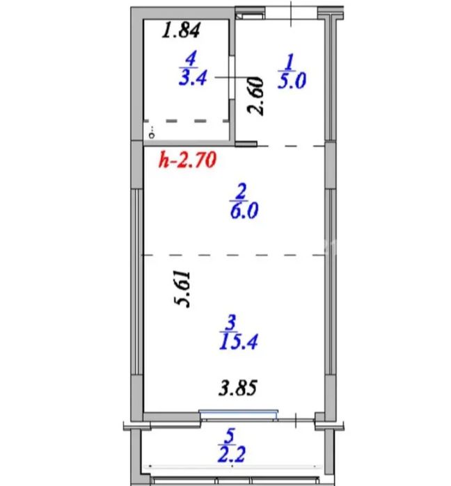 Продам 1 ком квартира