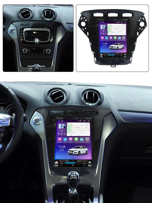 Navigatie Android TESLA Ford Mondeo 2011 -2014 1/6 Gb Ram Waze Carplay