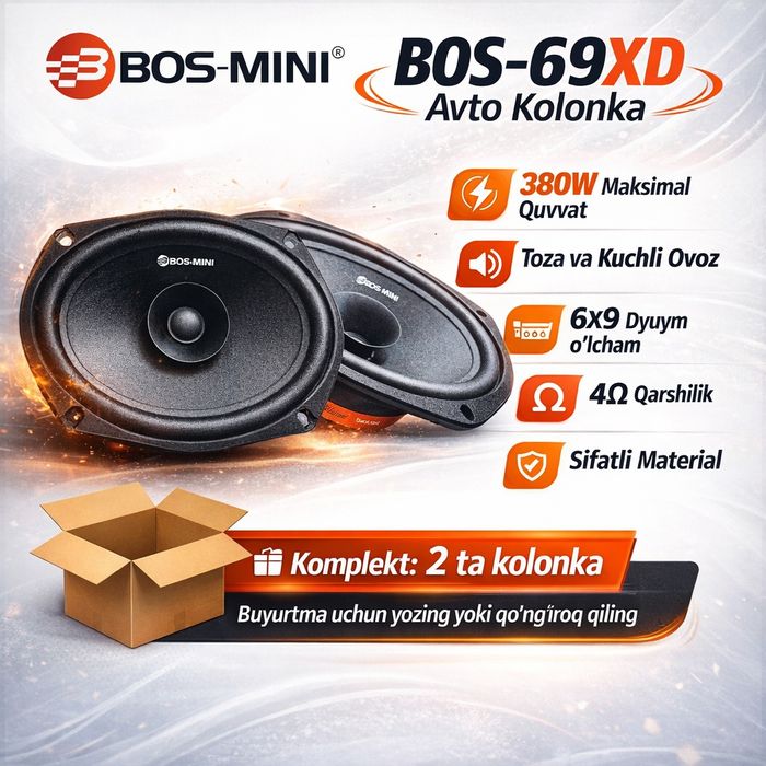 Avto mobil kalonka Bos 69XD kuchliy ovozliy karnay