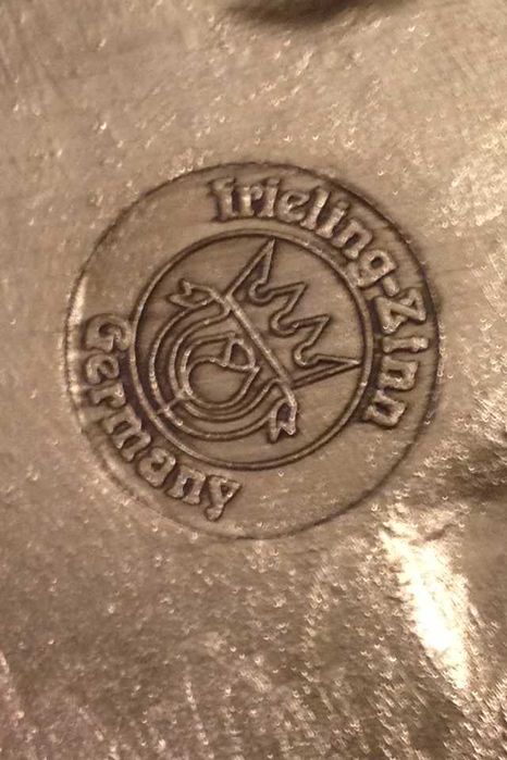 Нови! Немски калаени чинии за стена Lindenwirtin и Картоиграчи