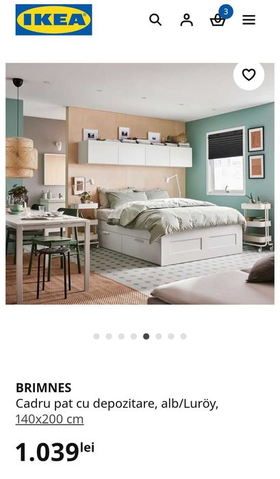 Pat ikea 140/200 + saltea+ somiera