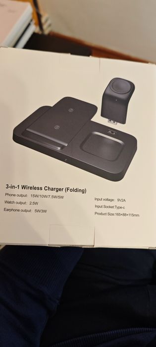 Statie încărcare wireless telefon, ceas, căști