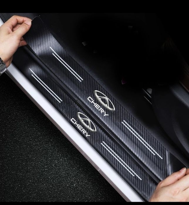 Защитная накладка на порог  Chery 6 ,7, 8 pro Max