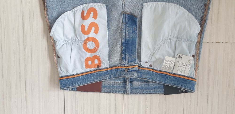 Hugo Boss Delaware Slim Fit Soft Touch 33/32 НОВО ОРИГИНАЛ Мъжки Дънки