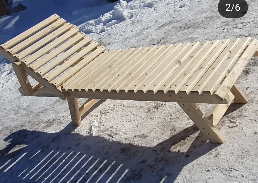 Шезлонги деревянные