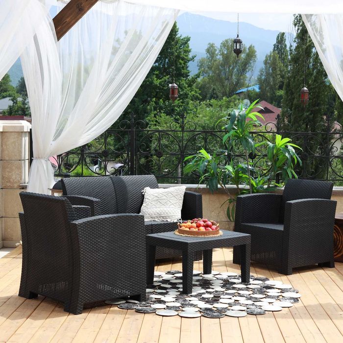 Садовая Мебель комплект БОРА мебель из пластика ротанг с завода