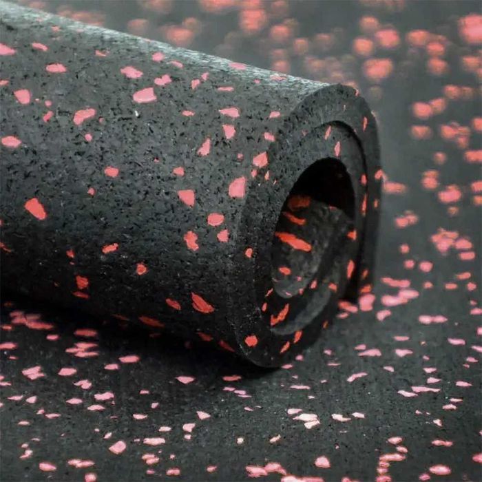 Гумена Настилка на Ролка 10 мм 12 кв.м Червена, Фитнес Настилки