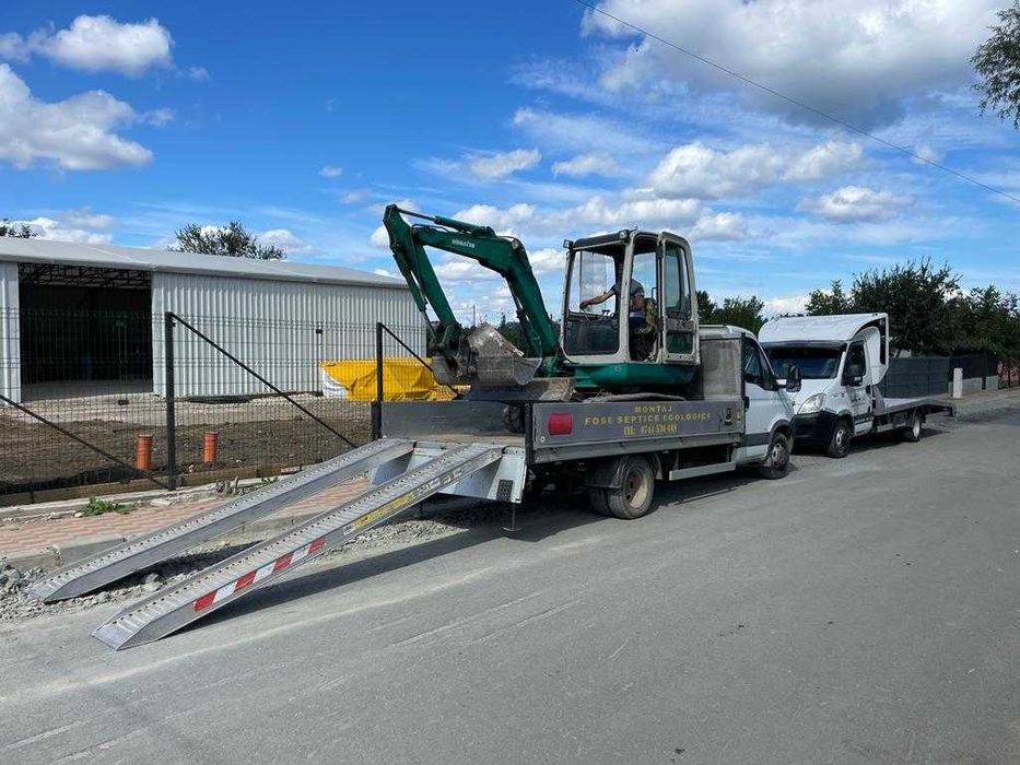 Buldo Excavator Miniexcavator Bobcat Masina Taiat Beton Mai Compactor