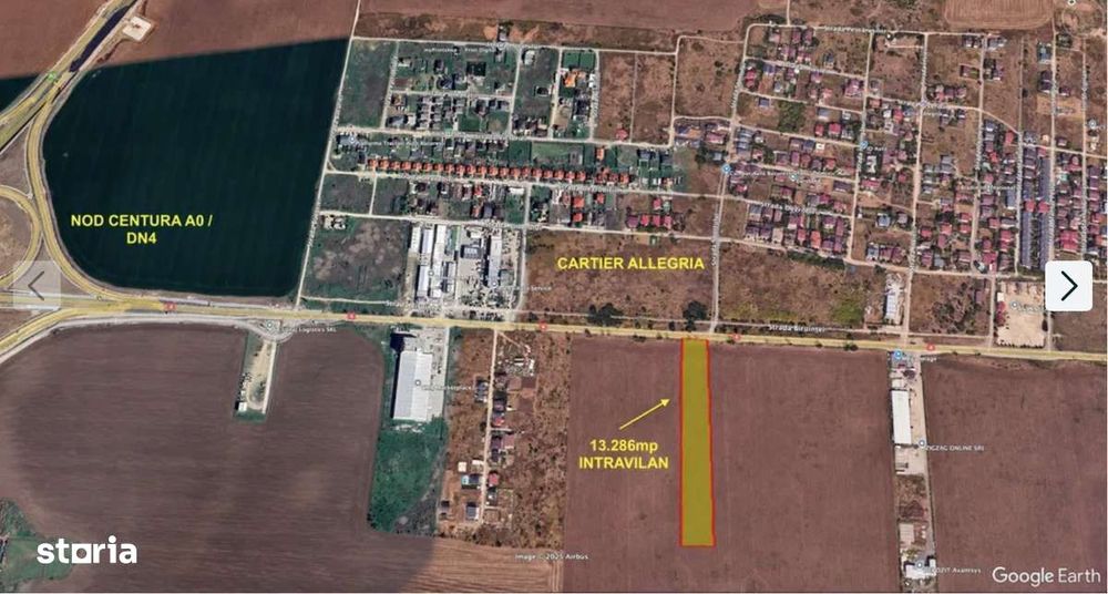 13.286mp teren intravilan cu proiect hala si birouri A0/DN4 Popesti