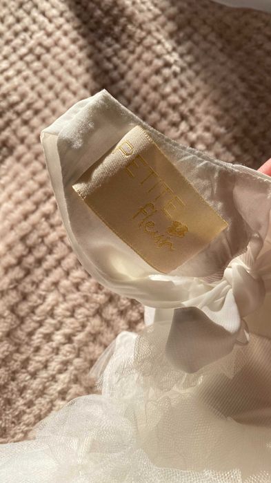 ПРОМО! НОВА Рокля за кръщене в бяло с камъни Swarovski Official! 12М