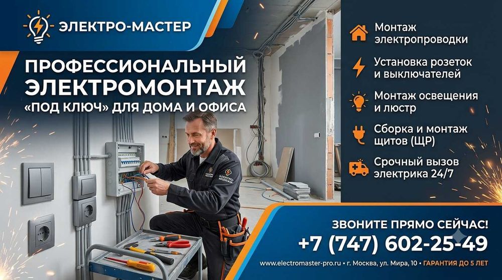 Услуги электромонтажа