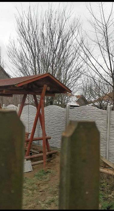 Gard beton placă și stâlp