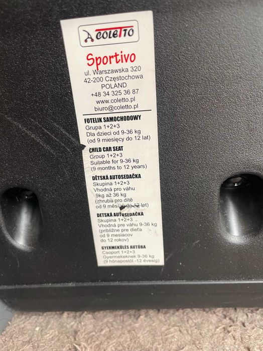 Scaun auto cu isofix Colleto Sportivo