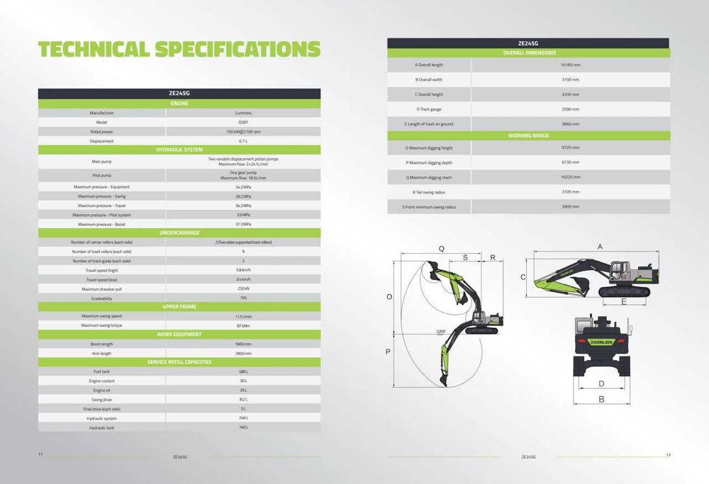 Гусеничный Экскаватор ZOOMLION ZE245G с ковшом 1.3 м³