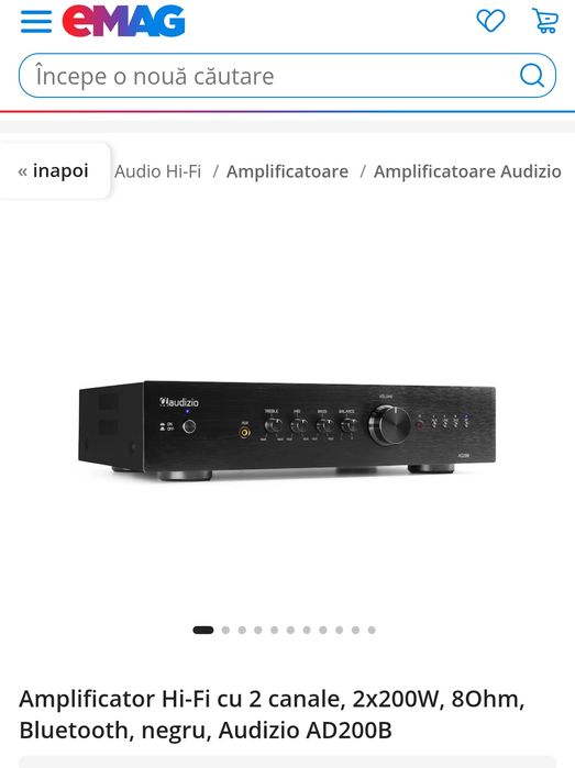 Amplificator Audizio cu 2 canale, 2x200W