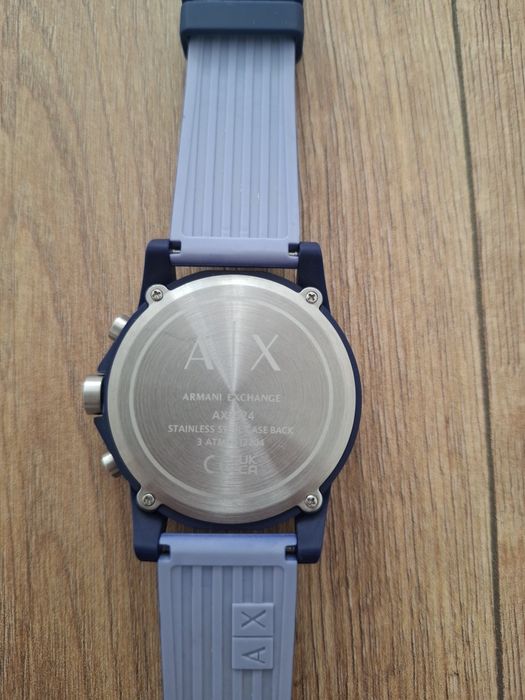 Ceas cronograf Armani Exchange AX2524, curea silicon albastră, original