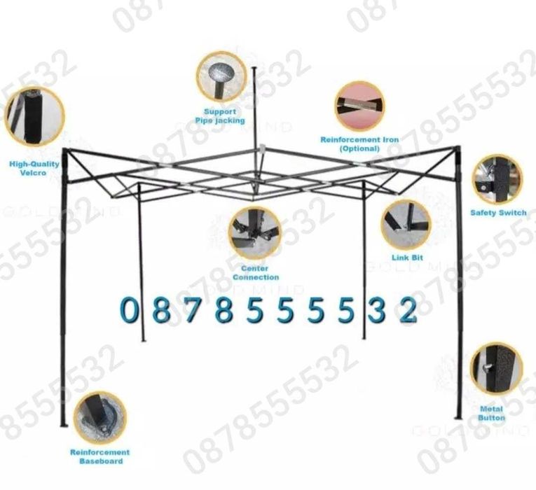 Шатра с Непромокаемо Платнище, Сгъваема Шатра, Шатри тип Хармоника