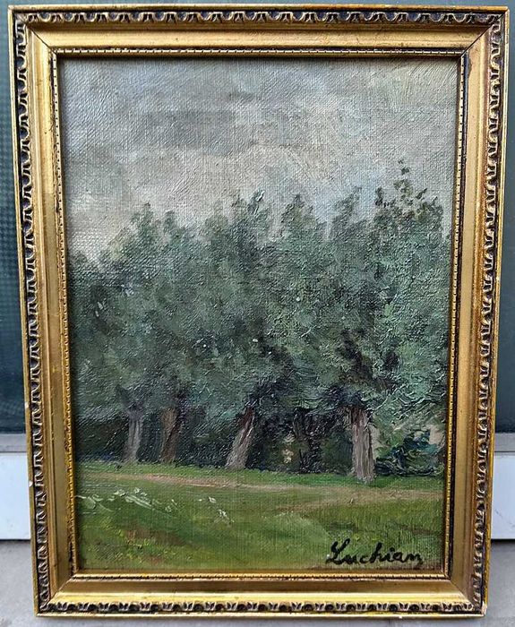 Tablou vechi - margine de padure - semnat Luchian