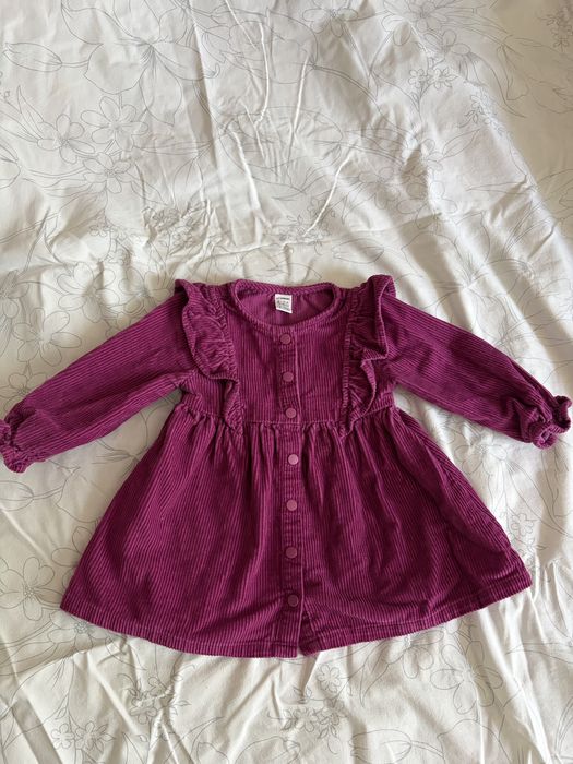 Нарядное платье для девочки (плотный хлопок) 9-12 мес