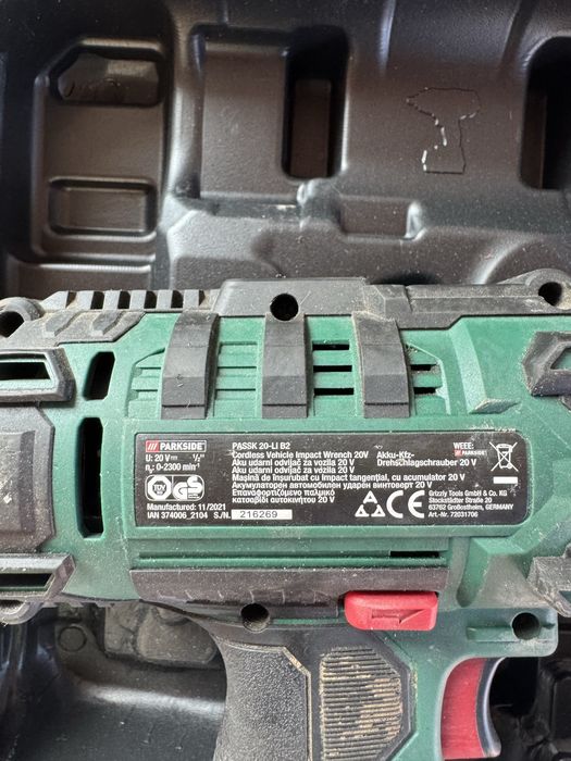 Pistol impact Parkside 20V – 400Nm – baterie 4Ah – set complet