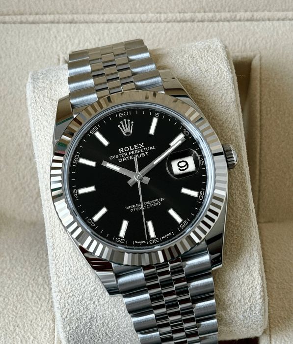 Мъжки механичен часовник Rolex Datejust silver black