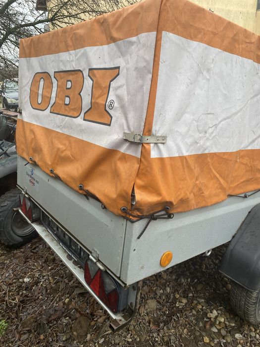 Remorcă 750kg cu prelată, stare foarte bună