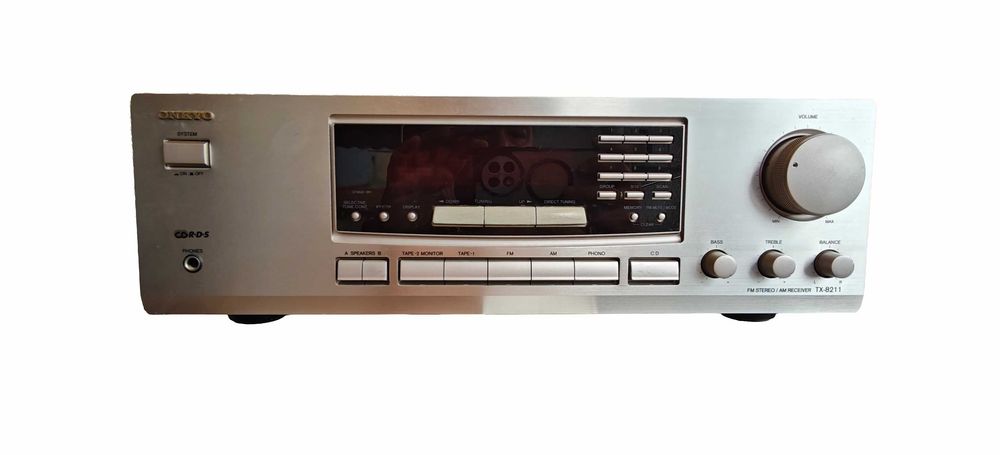 Стерео ресивър Onkyo TX-8211 – Сребрист, пълна профилактика