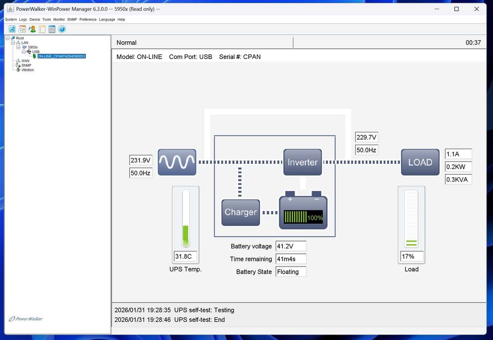 Online UPS PowerWalker VFI 1500 ICT IoT / PF1 / 1500W /3x 12.0V/9.0Ah
