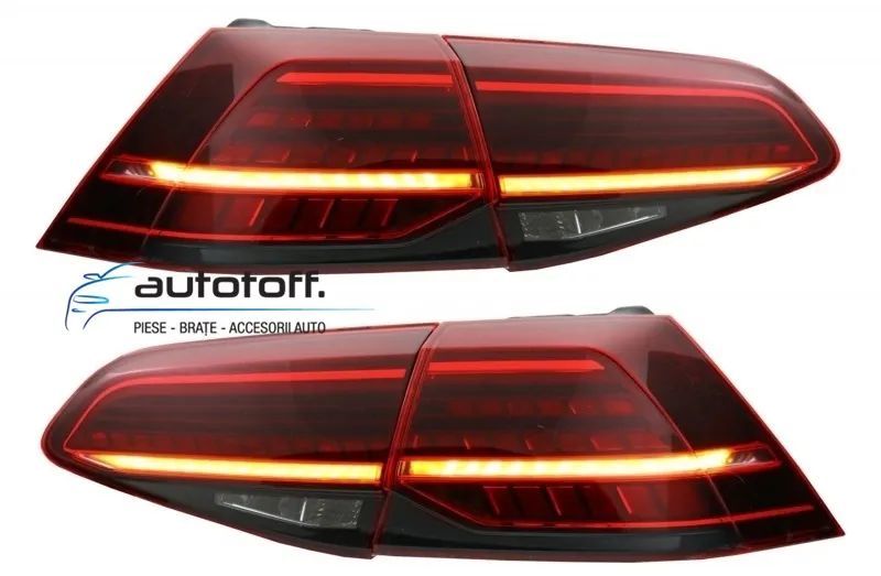 Difuzor bara spate si Stopuri LED VW Golf 7 Facelift (2017+) GTI Design
