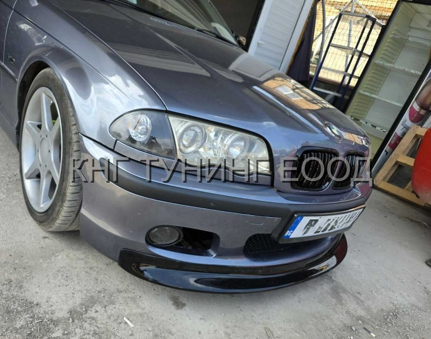 Цсл преден лип спойлер за бмв е46 м тех 2 в3 / Bmw E46 CSL M tech 2 Lip Spoiler v3 / добавка за предна броня / нож