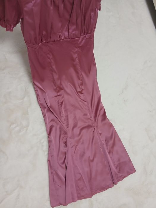 Rochie midi damă cu mânecă scurtă