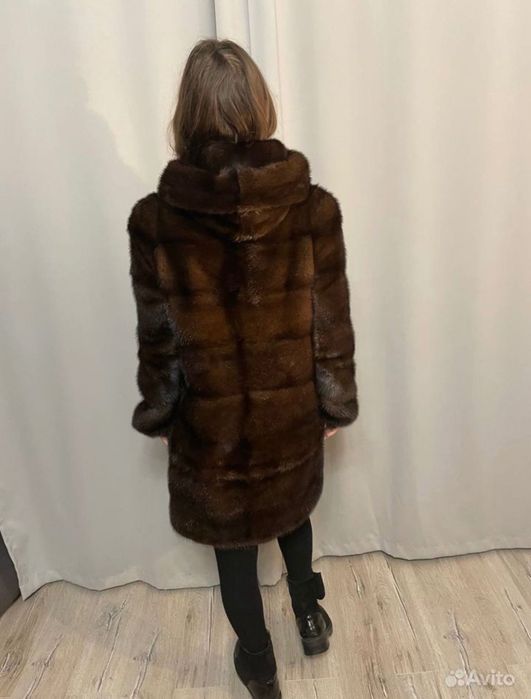 Норковая шуба 90 см