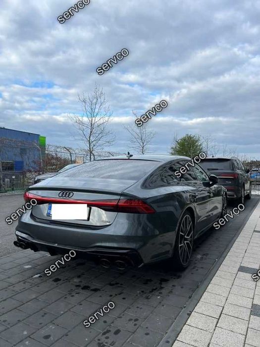 Prelungire difuzor bara spate plus imitatii evacuare finala Audi A7 C8 S-Line 2017- v4 - Maxton Design