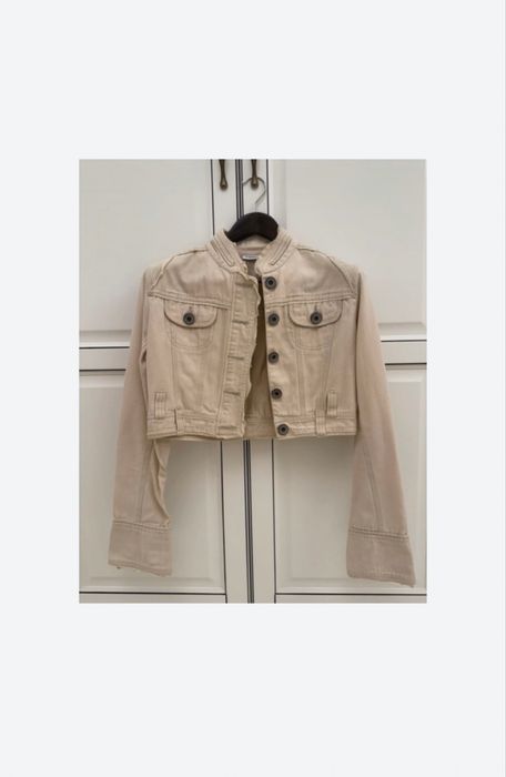 Geaca scurta Motivi - bej, tip denim, S